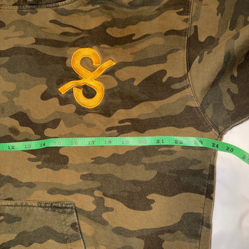 Independent Trading Company Mens Camo Hoodie Pullover Sweatshirt "S" Logo - Picture 15 of 15